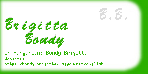 brigitta bondy business card
